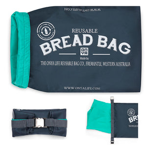 Onya | Reusable Bread Bags | Aqua & Charcoal