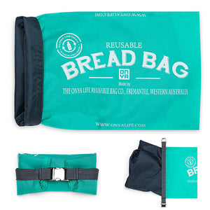 Onya | Reusable Bread Bags | Aqua & Charcoal